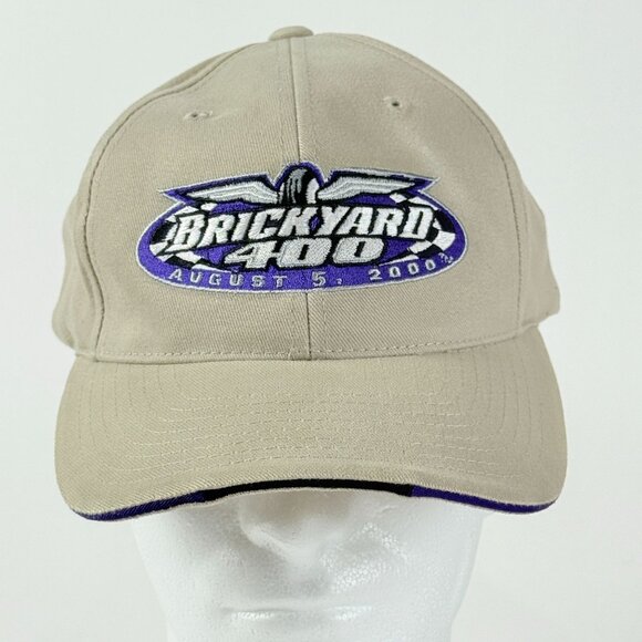 Brickyard 400 August 5 2000 Beige Adjustable Strapback Hat One Size Fits All 100 - Picture 1 of 6